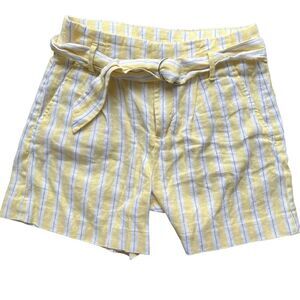 BANANA REPUBLIC SHORTS, Yellow/White Stripes Size 0